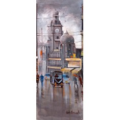 Abdul Hameed, 12 x 30 inch, Acrylic on Canvas, Cityscape Painting, AC-ADHD-204
